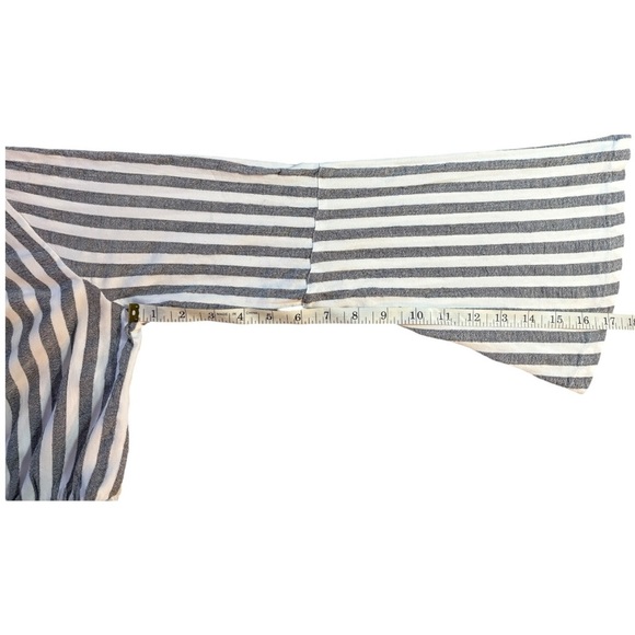 Roxy Blind Dreams Faux Wrap Striped Bell Sleeve Dress Size Small Woman’s/Juniors - Picture 8 of 16